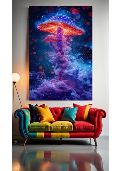 Sihirli Mantar 1 Ev Duvar Salon Güzellik Salonu Ofis Dükkan Dekarasyon Kanvas Tablo