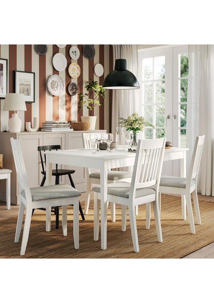 Açılır Yemek Masası, Beyaz, 4-6 Kişilik fiyatları
