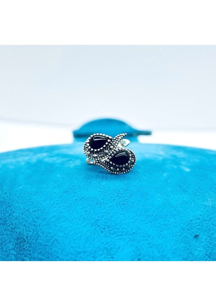 Damla Model Margazit ve Oltu Taşı Tasarım 925 Ayar Gümüş Küpe fiyatları