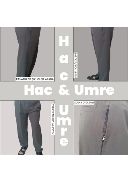 Online Hacı ve Umre Için Günlükte Şık Kesim Rahat Kalıp Erkek Şalvar Pantolon