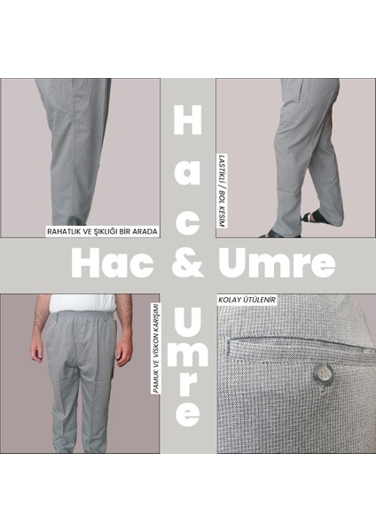 Online Hacı ve Umre Için Günlükte Şık Kesim Rahat Kalıp Erkek Şalvar Pantolon