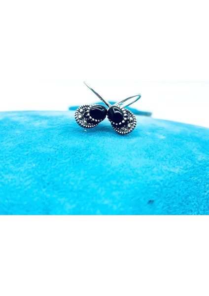 Margazit ve Oltu Taşı Tasarım 925 Ayar Gümüş Küpe fiyatları