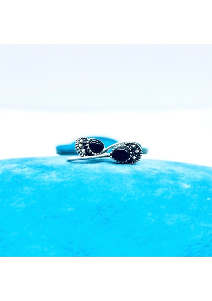 Damla Model Margazit ve Oltu Taşı Tasarım 925 Ayar Gümüş Küpe fiyatları