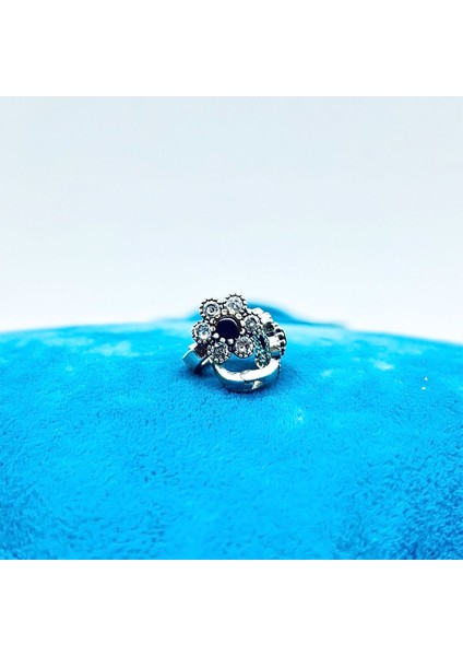 Papatya Model Zirkon ve Oltu Taşı Tasarım 925 Ayar Gümüş Küpe fırsatları