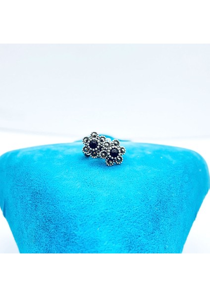 Margazit ve Oltu Taşı Işçilikli 925 Ayar Gümüş Küpe fiyatları