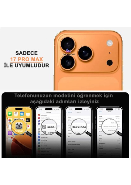 iPhone 17 Pro Max Uyumlu Şarj Soketi Koruma Tıpalı - Kamera Korumalı Şeffaf Silikon Kılıf fiyatları