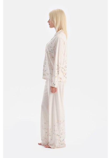 Çiçek Desenli Gömlek Pantolon Takım modelleri