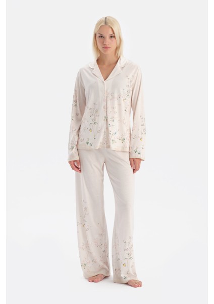 Çiçek Desenli Gömlek Pantolon Takım fırsatları