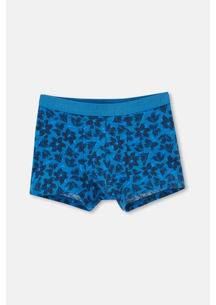 Mavi-Siyah 5210 3'lü Desenli Pamuk Boxer fiyatları