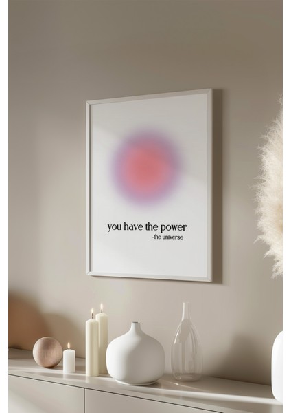 Aura Serisi Beyaz Çerçeveli Poster, Tablo No:91