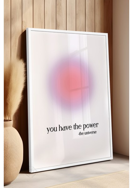 Aura Serisi Beyaz Çerçeveli Poster, Tablo No:91 fırsatları