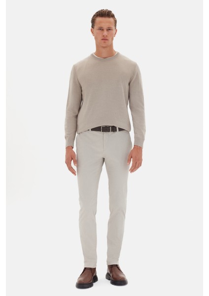 Slim Fit Taş Armürlü Chino Pantolon modelleri