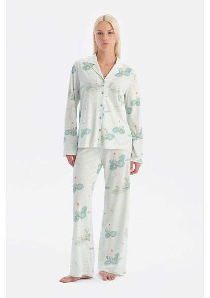 Çiçek Desenli Gömlek Pantolon Takım fırsatları