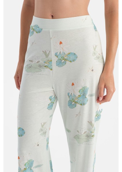 Çiçek Desenli Gömlek Pantolon Takım