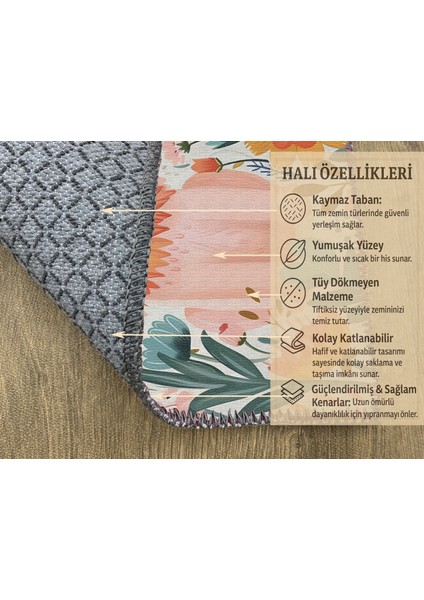 Çok Renkli Aslan Figürlü Çocuk Odası Halısı, Kaymaz Tabanlı, Eğlenceli ve Dekoratif modelleri