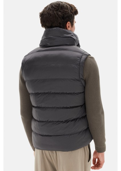 Slim Fit Antrasit Düz Yelek Mont fırsatları