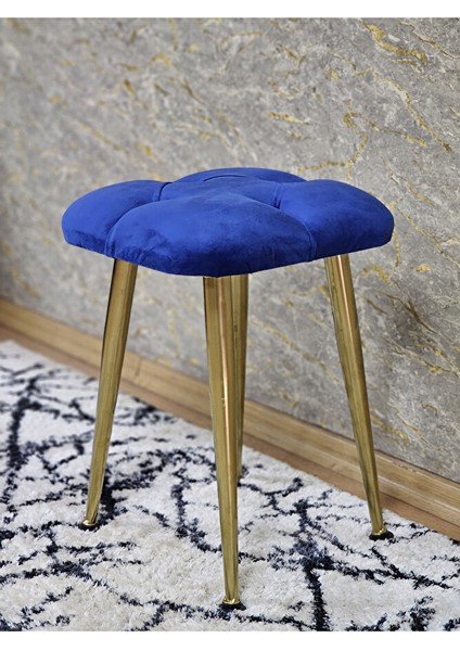Kare Gold Kaplama Konik Ayaklı Tabure - Oturak - Bar Taburesi - Ayaklı Tabure Mavi Renk 33 x 48 Boyut/ebat fırsatları