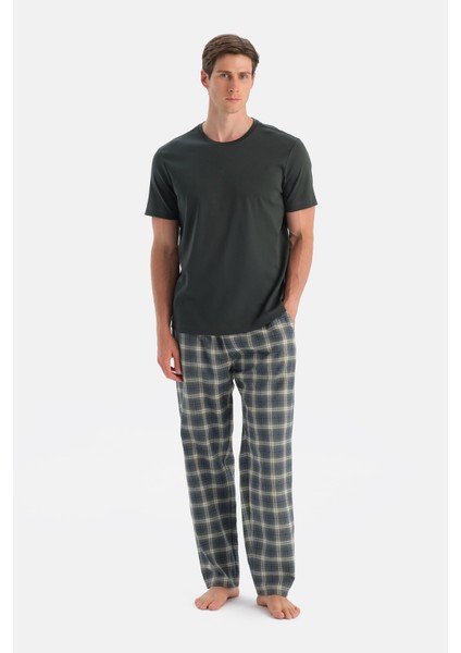 Ekoseli Dokuma Pantolon