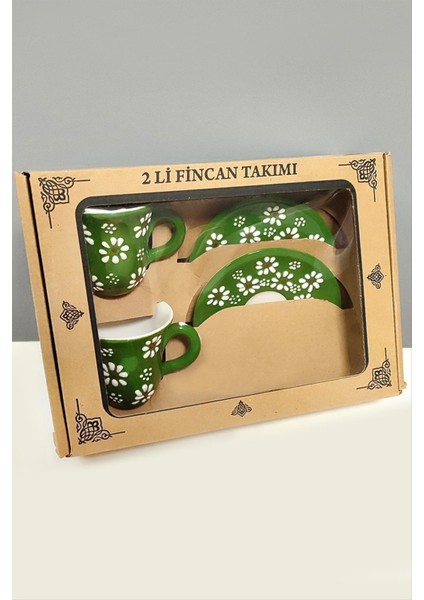 Papatya Desenli Seramik Ikili Fincan Takımı fiyatları