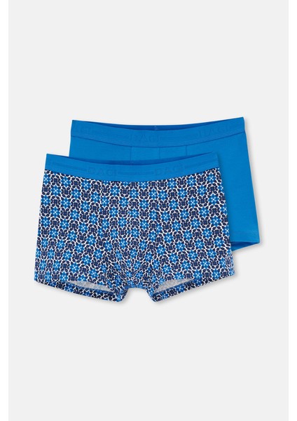 Mavi 5210 2'li Desenli Pamuk Boxer
