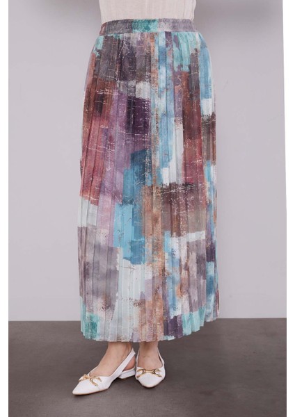 Mint Yeşili -Mint Yeşili Bel Büzgülü Etek Takım indirimleri