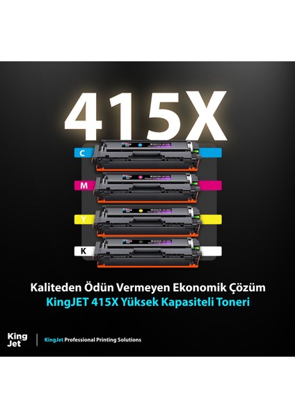Hp 415X Uyumlu Yüksek Kapasiteli 4 Renk (Takım) Çipli Muadil Toner | Mfp M479FDN Uyumlu fiyatları