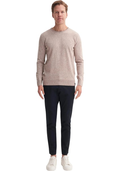 Premium Slim Fit Viskon Karışımlı Bisiklet Yaka KAZAK-33220