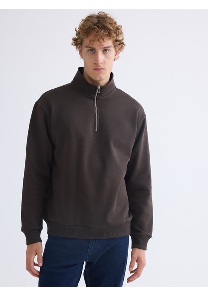 Yeni Sezon Dik Yaka Erkek Sweatshirt