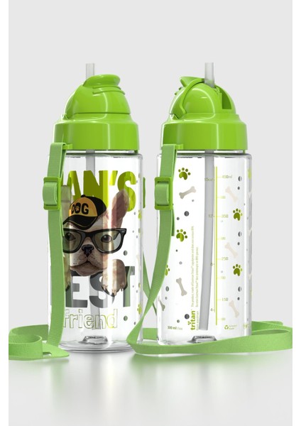 Migo Desenli 500 ml Askılı Pipetli Tritan Çocuk Matara 912004 Yeşil fiyatları