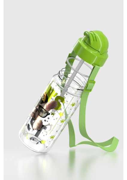 Migo Desenli 500 ml Askılı Pipetli Tritan Çocuk Matara 912004 Yeşil modelleri