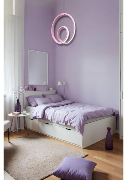 Perma Pembe Tek Renk Modern Sarkıt LED Avize fiyatları