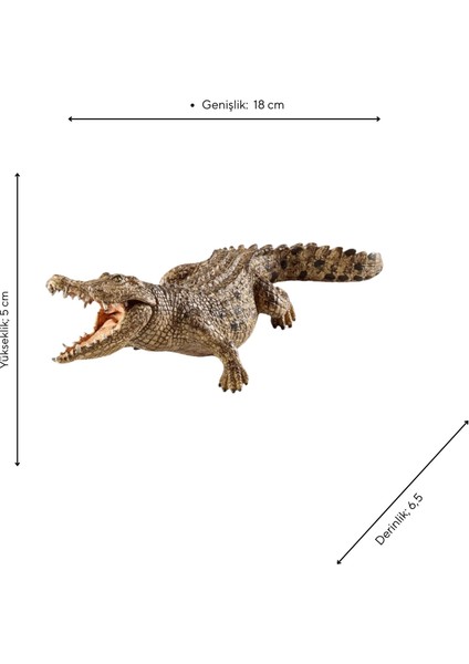 Crocodile Timsah Figür 19 Cm fiyatları