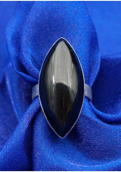 925 Ayar Kadın Gümüş Oltu Taşı Yüzük SY00053 fırsatları