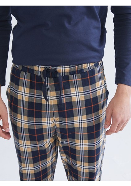 Yeni Sezon Standart Kalıp Ekose Erkek Pijama Alt modelleri