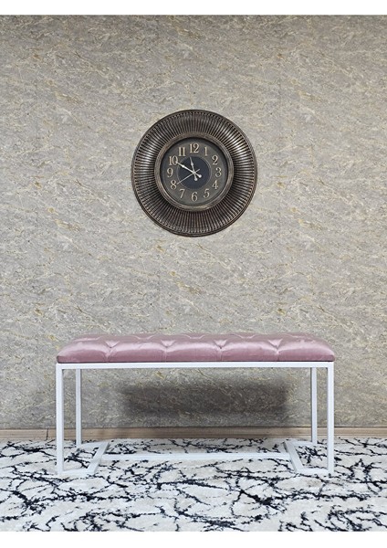 Beyaz Boyalı - L - Ayaklı 100 cm x 38 cm Oturak - Bench - Makyaj Taburesi - Makyaj Oturak Pembe Renk 100 x 40 Boyut/ebat modelleri