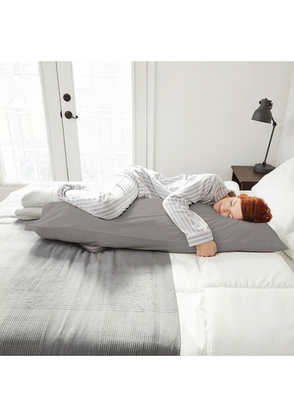 Sarılma Yastığı Kılıfı, Açık Gri, 40X140 cm modelleri