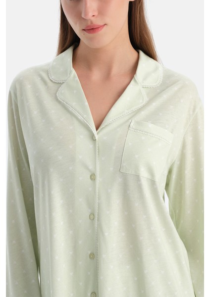 Kalp Desenli Gömlek Pantolon Takım indirimleri