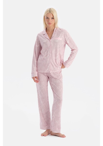 Şal Desenli Gömlek Pantolon Takım