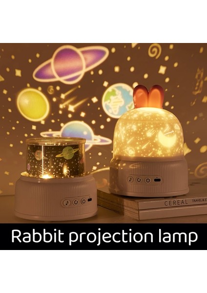 Starry Sky Projector Night Lights Bluetooth Hoparlör Geyiği USB Masa Masası Lamba Yatak Odası Çocuklar Için Yatak Odası Dekorasyonu Bebek Doğum Günü Hediyesi Renk: Mavi (Yurt Dışından)