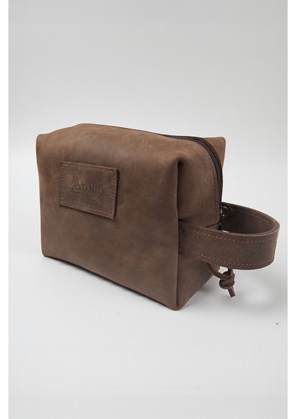 El Yapımı Gerçek Deri El Çantası – Vintage Tasarım, Kahverengi Seyahat ve Günlük Kullanım (2,5l)