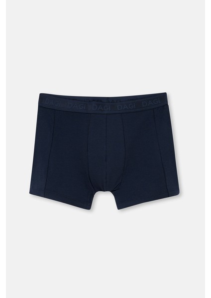 Lacivert Düz Micro Modal Boxer