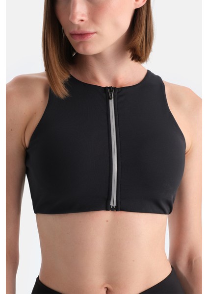 Kadın Önden Fermuarlı Sporcu Sütyeni