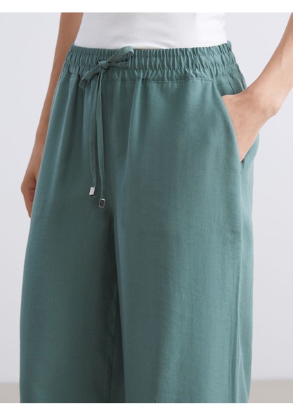 Yeni Sezon Beli Lastikli Geniş Paça Kadın Pantolon fırsatları