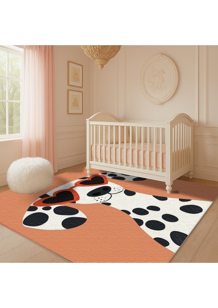 Sevimli Köpek Figürlü Çocuk Halısı, Renkli ve Eğlenceli Oyun Odası Halısı