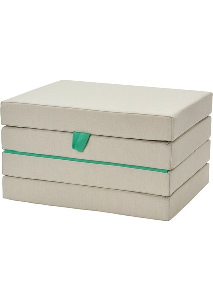 Yataklı Puf, Bej-Yeşil, 62X9X183 cm