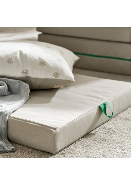 Yataklı Puf, Bej-Yeşil, 62X9X183 cm modelleri