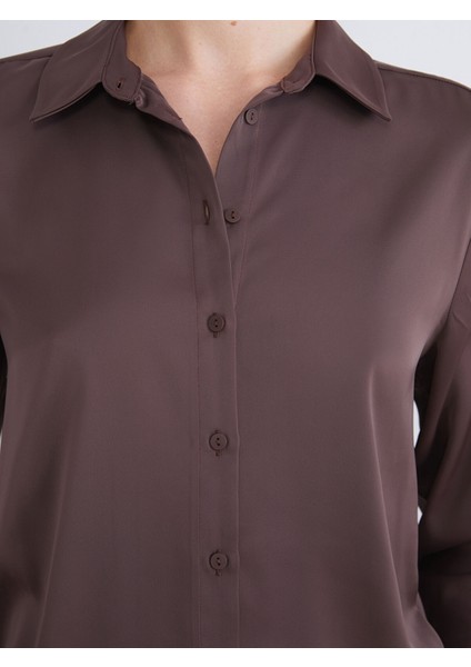 Yeni Sezon Oversize Saten Kadın Gömlek modelleri