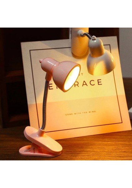 LED Mini Masa Lambası Katlanabilir Manyetik Gece Işık Yatak Odası Çalışma Okuma Kitap Lambaları Klipli Göz Koruma Başucu Işıkları Renk: Beyaz (Yurt Dışından)