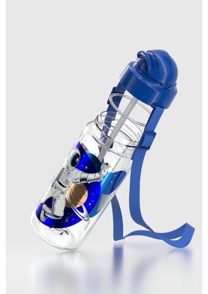 Migo Desenli 500 ml Askılı Pipetli Tritan Çocuk Matara 912004 Mavi modelleri