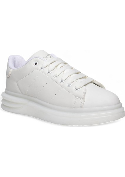 Pestof Erkek B628 Cilt Beyaz Siyah Ortopedik Spor Ayakkabı